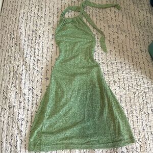 mini Green wrapped dress